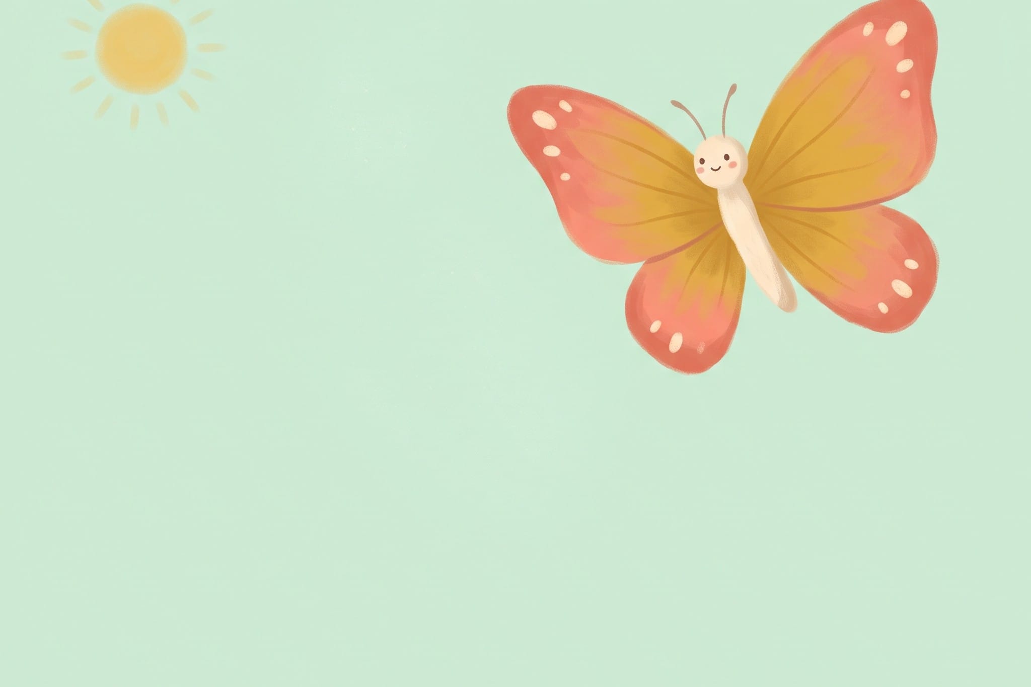Butterfly and sunshine illustration: Annual Summer Camp Seasonal Program